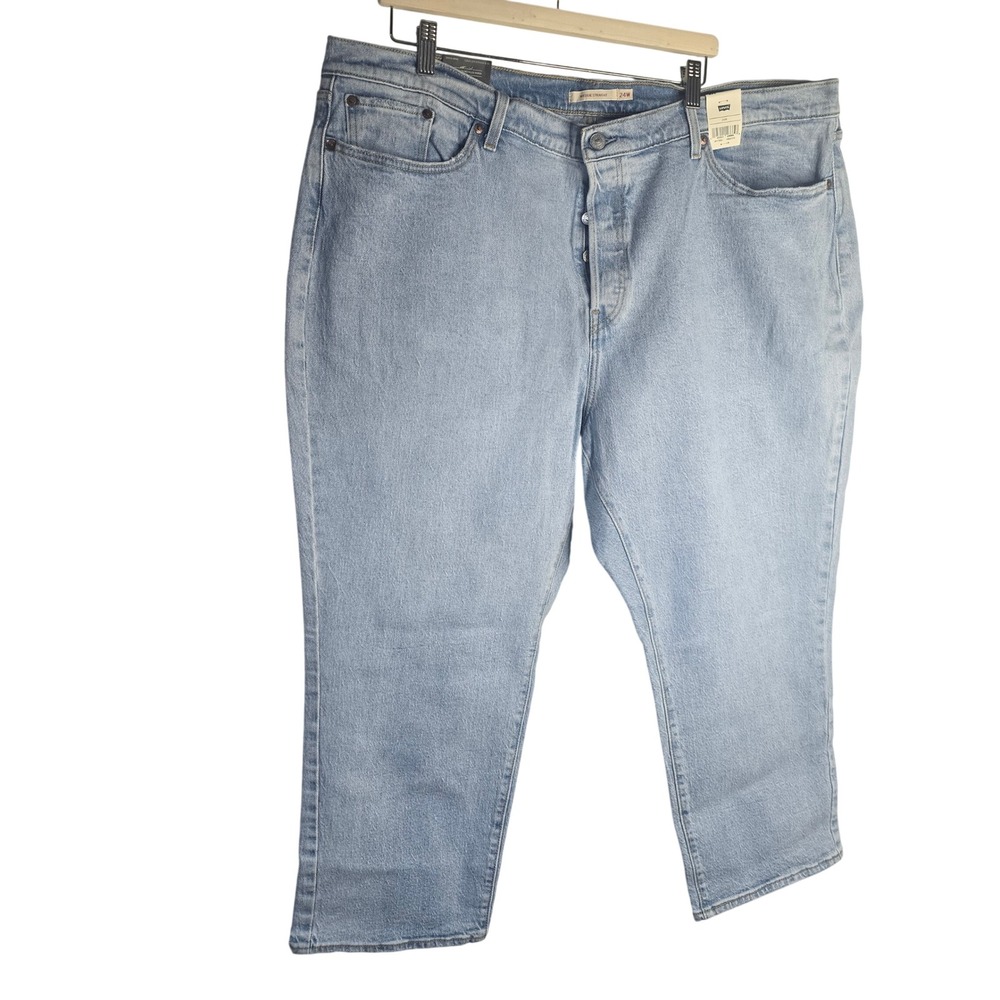 Levis Wedgie Straight Jeans Women 24W Light Wash Denim High Rise Casual Classic